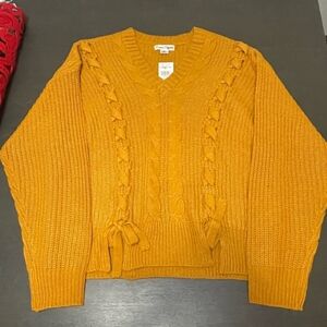 Caren Sport Mustard V-Neck Sweater